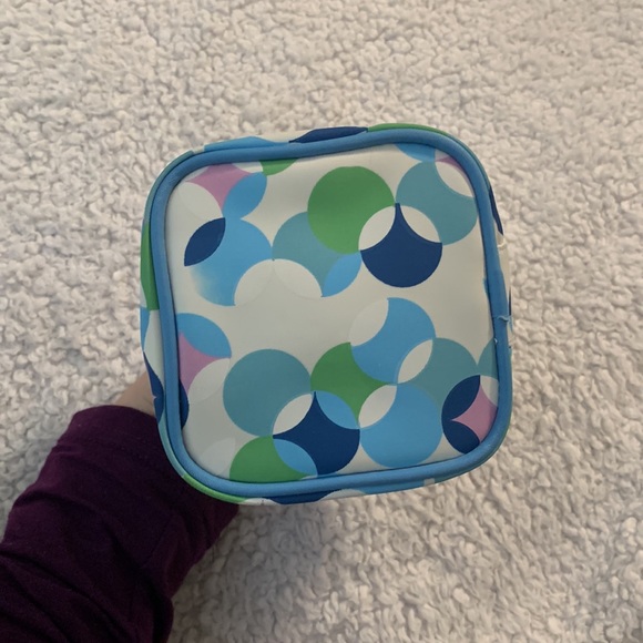 Small Blue Colorful Makeup Bag - Picture 8 of 17